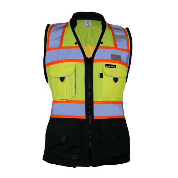 Kishigo Women's Premium Black Series® Heavy Duty Surveyors Vest S5021-5022 Women's Premium Black Series® Heavy Duty Surveyors Vest Thumbnail