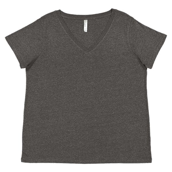 LAT Women's Curvy Collection Fine Jersey V-Neck Tee 3817 Women's Curvy Collection Fine Jersey V-Neck Tee Thumbnail