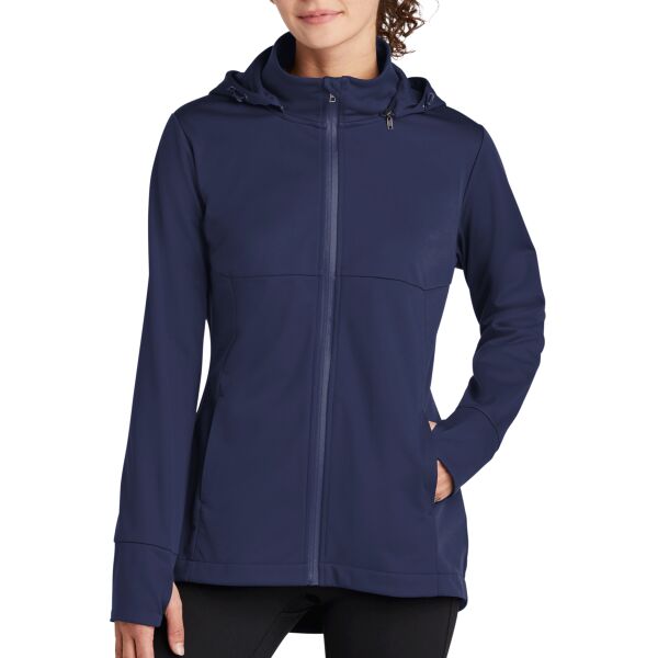 Sport Tek Women's Hooded Soft Shell Jacket LST980 Women's Hooded Soft Shell Jacket Thumbnail