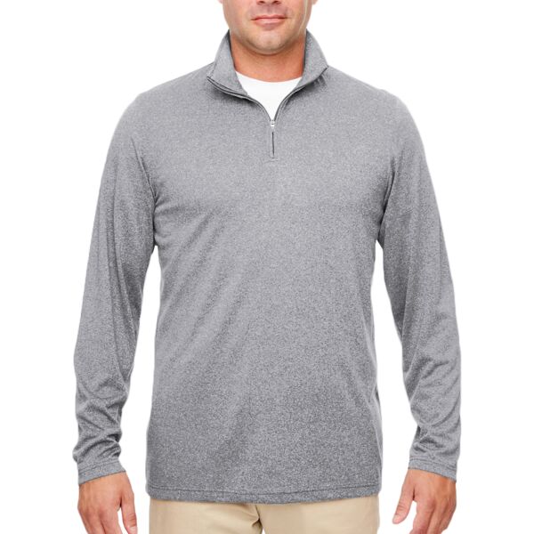 UltraClub Men's Cool & Dry Heathered Performance Quarter-Zip Pullover 8618 Men's Cool & Dry Heathered Performance Quarter-Zip Pullover Thumbnail