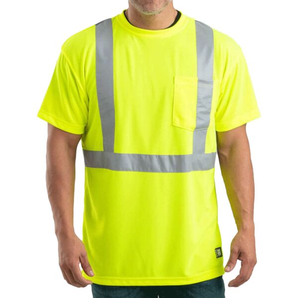 Berne Apparel Men's Hi-Vis Class 2 Performance Pocket T-Shirt HVK012 Men's Hi-Vis Class 2 Performance Pocket T-Shirt Thumbnail