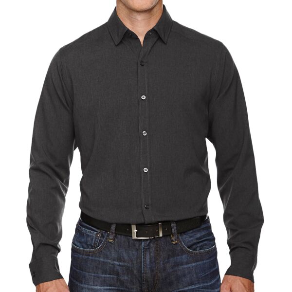 North End Men's Melange Performance Shirt 88802 Men's Melange Performance Shirt Thumbnail