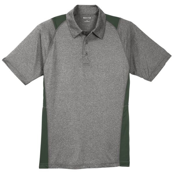 Sport Tek Heather Colorblock Contender Polo ST665 Heather Colorblock Contender Polo Thumbnail