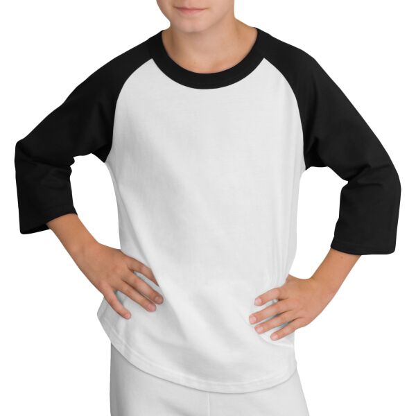 Sport Tek Youth Colorblock Raglan Jersey YT200 Youth Colorblock Raglan Jersey Thumbnail