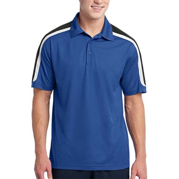 Sport Tek Tricolor Shoulder Micropique Sport Wick ® Polo ST658 Tricolor Shoulder Micropique Sport Wick ® Polo Thumbnail