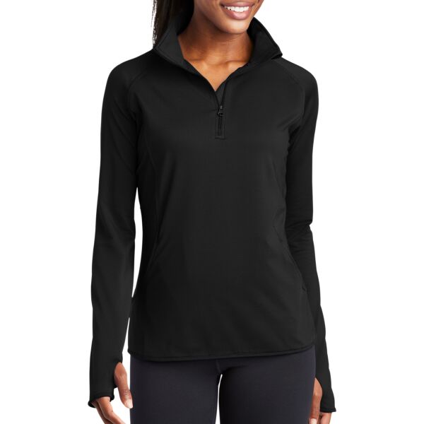 Sport Tek Women's Sport Wick ® Stretch 1/4 Zip Pullover LST850 Women's Sport Wick ® Stretch 1/4 Zip Pullover Thumbnail