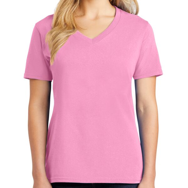 Port & Company Women's Core Cotton V Neck Tee LPC54V Women's Core Cotton V Neck Tee Thumbnail