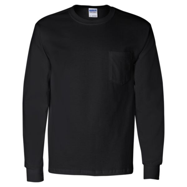 Gildan Unisex Ultra Cotton® Long Sleeve Pocket T-Shirt 2410 Unisex Ultra Cotton® Long Sleeve Pocket T-Shirt Thumbnail