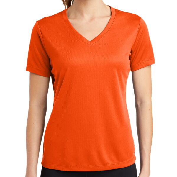 Sport Tek Women's PosiCharge ® RacerMesh ® V Neck Tee LST340 Women's PosiCharge ® RacerMesh ® V Neck Tee Thumbnail