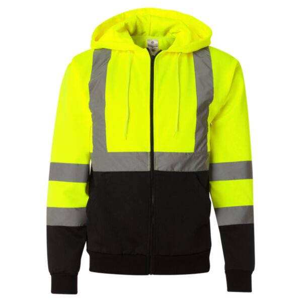 Kishigo Unisex Hi-Vis Full-Zip Hooded Sweatshirt JS102-103 Unisex Hi-Vis Full-Zip Hooded Sweatshirt Thumbnail