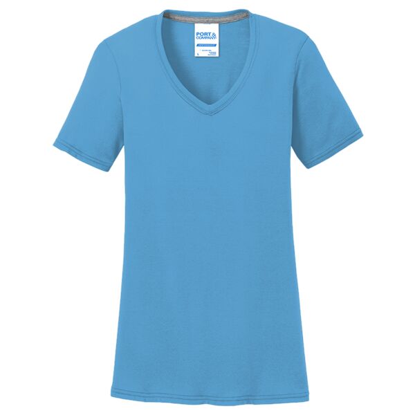 Port & Company Women's Performance Blend V Neck Tee LPC381V Women's Performance Blend V Neck Tee Thumbnail