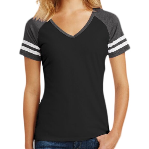 District Women's Game V Neck Tee DM476 Women's Game V Neck Tee Thumbnail