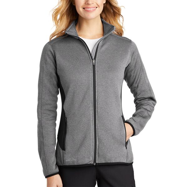 Eddie Bauer Women's Full Zip Heather Stretch Fleece Jacket EB239 Women's Full Zip Heather Stretch Fleece Jacket Thumbnail