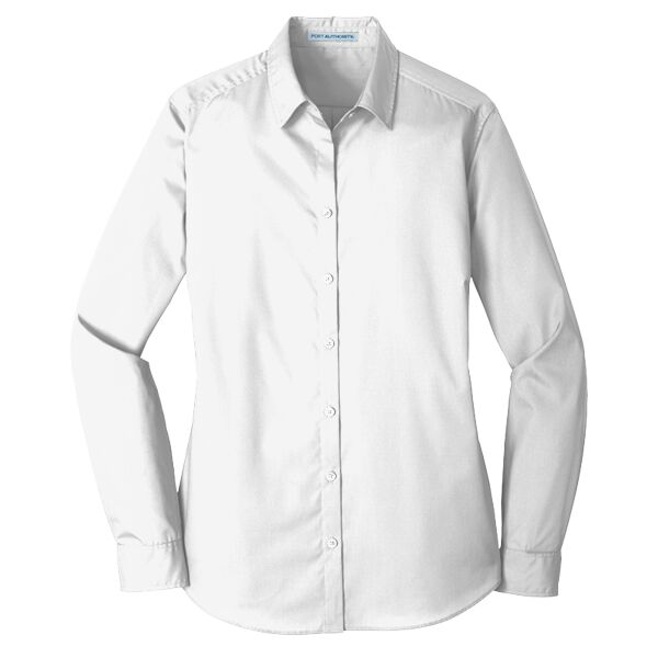 Port Authority Women's Long Sleeve Carefree Poplin Shirt LW100 Women's Long Sleeve Carefree Poplin Shirt Thumbnail