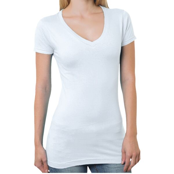 Bayside Women's USA-Made V-Neck T-Shirt 3407 Women's USA-Made V-Neck T-Shirt Thumbnail
