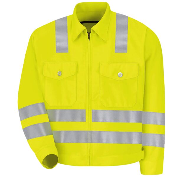 Red Kap Men's Tall Hi-Visibility Ike Jacket JY32T Men's Tall Hi-Visibility Ike Jacket Thumbnail