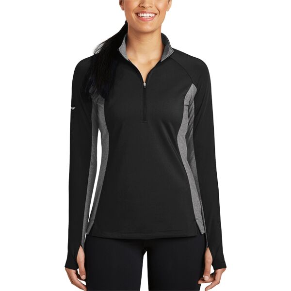 Sport Tek Women's Sport Wick ® Stretch Contrast 1/4 Zip Pullover LST854 Women's Sport Wick ® Stretch Contrast 1/4 Zip Pullover Thumbnail